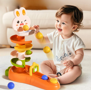 🐇Baby Ball Rolling and Tumbling Ball Stack Tower Toys Early Educational Toy Rotating Track  Stacking Toy for Kids Gifts