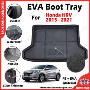 For Honda HRV 2015-2021 EVA Copolymer Car Boot Tray Luggage Cargo Trunk Tray Dulang But Kereta 汽车后箱垫