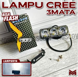 LAMPU TEMBAK / LAMPU SOROT CREE 3 MATA MERK MOSCOW ORIGINAL HARGA SATUAN LAMPU LED 9W CREE 3 MATA BAHAN BODY BESI LAMPU SOROT 3 MATA LAMPU TEMBAK CREE 3 LED DC 12-80V LAMPU SOROT CREE LED 3 MATA LAMPU SOROT LED 3 MATA MOSCOW HARGA 1 PCS
