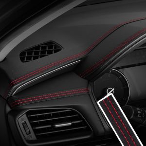 0.5/2M Stiker Dashboard Mobil Bahan Kulit Pu Fleksibel Dekorasi Interior Mobil / Stiker Dasbor Mobil / List Lis Dashboard Mobil - Hitam / Putih / Merah / Biru