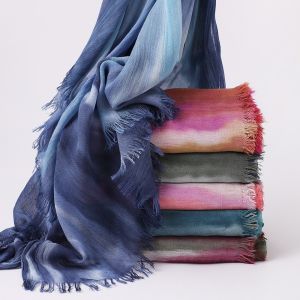 LUMIYA Soft Tie-Dye Hijab Breathable Gradient Women Headscarf Premium Tie-Dye Pattern Gradient Headscarf For Women