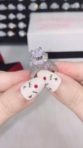 {loại1} Nhẫn hột cao đai baguet nhân tạo sang chảnh siêu sáng Kami trang sức sỉ NS60