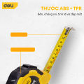 Thước Cuộn Thép Vỏ Bọc Cao Su Deli Cao Cấp - Chất Liệu Chống Gỉ, Khóa Tự Động An Toàn - Sử Dụng Đa Năng - DL3798. 