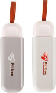 2 cái du lịch thuốc Tổ Chức bosoirsou hàng ngày Hộp đựng thuốc ngày Hộp chia thuốc thuốc trường hợp Du Lịch Túi để dụng cụ y tế thuốc container cho vitamin cá dầu bổ sung