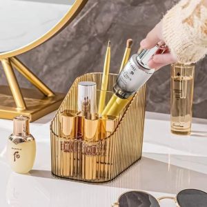 Hộp Sọc Đựng mỹ phẩm Cọ Bút Để Bàn Decor Đa Năng Trong Suốt Chất Liệu Nhựa Acrylic Vuadienmay
