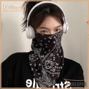[COD] EHBqna SPORTS หน้ากากกันแดดสำหรับผู้ชายและผู้หญิงแบบมีหูห้อยป้องกันรังสีอัลตราไวโอเลตครึ่งคอปกป้องเวลาขับรถผ้าไอซ์ซิลค์หน้าเส้นด้ายแบบบางสำหรับฤดูร้อน