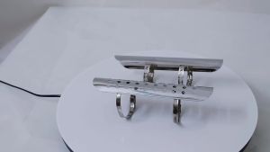 Chrome Motorcycle Curved Exhaust Muffler & Heat Shield Cover Guard Protector Universal For Honda Harley