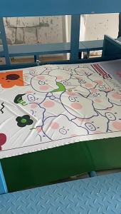 ผ้าทอญี่ปุ่นแบบอุคิโยะ ผ้าแขวนตกแต่งภาพวาดคลื่น ผ้าพื้นหลังคลื่นคานางาวะ