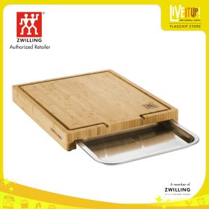 ZWILLING BBQ+ Bamboo Chopping Board with Tray 39 x 30 cm Large