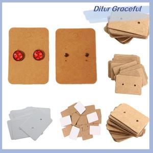 Ditur ที่ใส่ต่างหูแบบมืออาชีพ100ชิ้นที่แขวนกระดาษคราฟท์การ์ด
