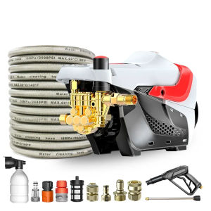 REAIM Adjustable pressure 4000W Portable Pressure Washer Heavy Duty  Car Washer Pressure Car Washing Machine Portable Equipment High water pump luxury car washing machine portable car washing artifact anti-leakage protection