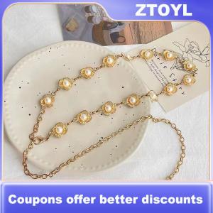 【ZTOYL】 Vintage Imitation Flower Belt Female Bohemian Style Fashion Metal Waist Chain Girls Dress Jeans Decoration Jewelry Gift