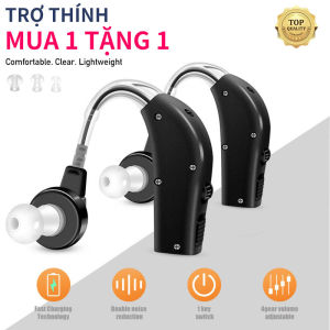 (Mua 1 tặng 1)Máy Trợ Thính Không Dây Có Sạc Điện Cho Người Già Điếc Nặng Chinh Hãng - Bảo hành 1 năm