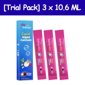 Ddrops Liquid Seaweed Calcium Magnesium Zinc - 3-Pack Sample 10.6ml Supplement nutrients to promote skeletal and physical development