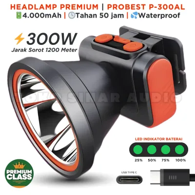 Senter kepala 500 Watt PREMIUM PROBEST Tahan 50 Jam P-500AL / P-300AL / P-200AL | senter proyek | senter kepala jumbo 500 Watt | senter kepala 500w | headlamp 500w | senter 500 watt | senter kepala original | senter kepala 500w - TOKO SINAR AUDIO