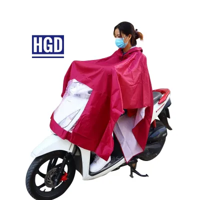 Áo Mưa Choàng Có Kính Chiếu Đèn Buổi Tối Vải Dù Cao Cấp