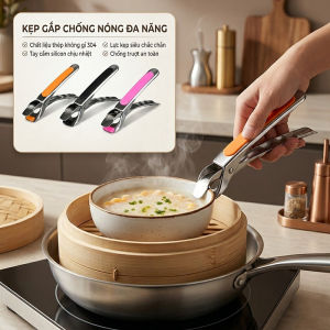 Kẹp Gắp Đồ Nóng Chống Bỏng Tay Đệm Silicon Chống Trượt Kẹp Gắp Đa Năng Chống Nóng Tiện Dụng