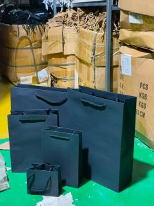 ถุงกระดาษคราฟท์  ขนาดเล็กใหญ่ ถุงกระดาษสีเคลือบมีครบทุกสี ถุงหูหิ้ว หนา250เเกม ขายส่ง