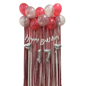Paket Set Balon Dekorasi Ulang Tahun / Perlengkapan Pesta Ulang Tahun Simple/set happy graduated