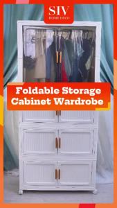SIV 55-90 ซม.ตู้สําหรับเสื้อผ้าตู้เก็บพับได้ตู้เสื้อผ้า Dura Mega