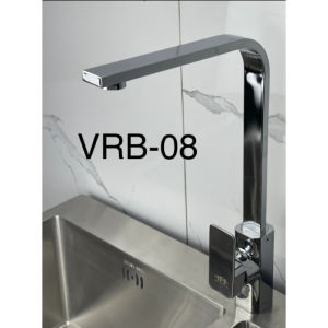Vòi rửa chén đồng nóng lạnh gắn chậu cao cấp HODABOSS mạ NIKEN bóng đẹp kiểu vòi bếp vuông vòi rửa bát vuông