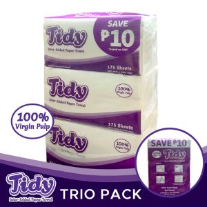 Tidy Trio Pack Inter-Folded Paper Towel White 175 Sheets