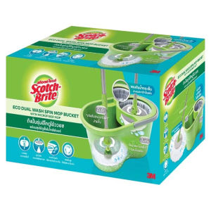 ชุดถังปั่นอีโคดูโอ้ววอช สก๊อตช์-ไบรต์ พร้อมไม้ถูพื้นไมโครไฟเบอร์