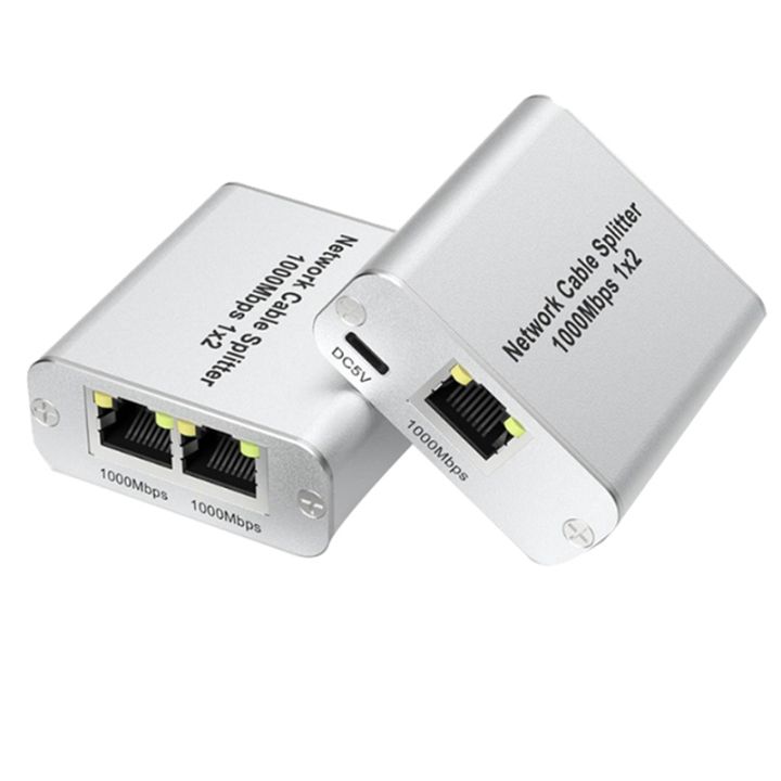 Ethernet Splitter 1 to 2 High Speed Gigabit Ethernet Switch 2 Port ...