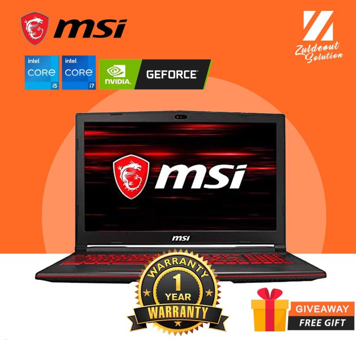 MSI Gaming Laptop i5 i7 GTX SSD Multimedia Gaming Business Laptop Lazada