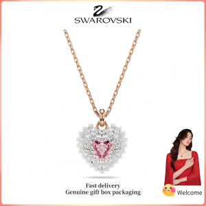 ♈ Swarovski ♈ Vòng cổ thời trang nữ Vàng hồng ngọc trai pha lê hình trái tim đá quý pha lê hồng Mặt dây chuyền Idyllia Quà tặng Valentine Quà sinh nhật
