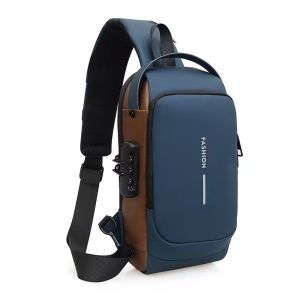 KENBAGS#119 Crossbody Men`s bag anti-theft chest bag featuring built-in USB charging port and adjustable shoulder strap