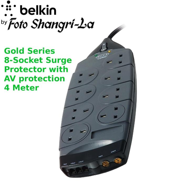 Belkin F9G823SA4M F9G823sa4M-GRY Socket Surge Protector with
