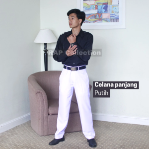RAP - Celana Bahan Pria Putih-Celana Putih-Celana Kerja