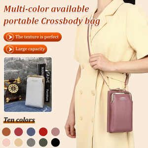 [Multi-color available] Portable Crossbody Bag Womens Crossbody Mini Leather Wallet Purse Zipper Body Bag