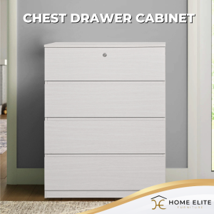 (Siap Pasang) Home Elite Modern Minimalist 4 Tier Simple Chest Drawer Cabinet Drawer Home Living Storage Cabinet