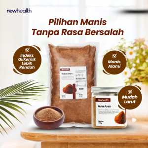 Gula Aren Bubuk 1 kg Nowhealth Organik Premium Pemanis Alami Gula Semut Serbuk