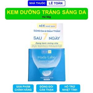 Kem dưỡng trắng Hada Labo Perfect White giúp sáng da và giảm thâm sau 7 ngày - Hủ 50g