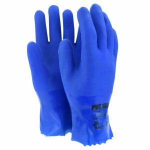 PVC 1500 SHOWA 27 ซม. ถุงมือพีวีซี กันสารเคมี ฝ่ามือหยาบ