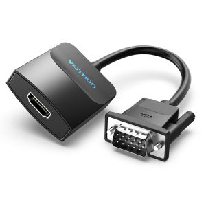 Vention VGA to HDMI Adapter 1080P ซื้อทันที เพิ่มลงในรถเข็น - Converter Cable with Audio and USB Power for Laptop, Desktop, TV, Monitor, Projector, PS4/3 and HDTV