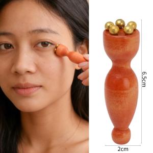 1/10Pcs Lotus Seedpod Shape Massager Facial Physiotherapy Tool Sandalwood Face Eye Massage Tool Gua Sha Face Skin Care Massage Stick