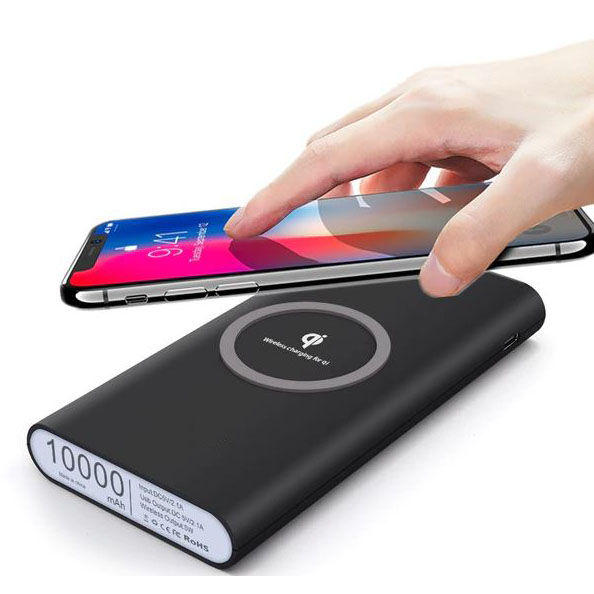 Power Bank Qi Wireless Charging Pad Port Kapasitas 10000mAh - Main Image