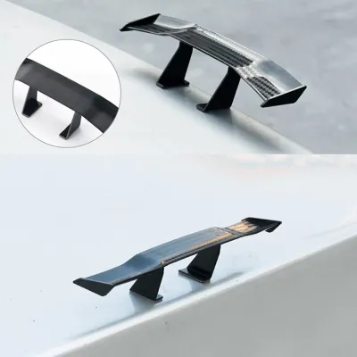Universal ABS plastic carbon fiber Car Wing mini spoiler auto car tail with 3M glue Rear Racing Spoiler Wing Black for all car