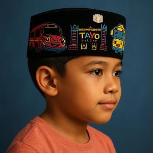 Peci Songkok Kopiah Karakter Anak dengan Lampu LED Murah Berkualitas Al-Fajr
