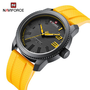 Naviforce Watch For Men Waterproof Original  Japan Movement rubber strap Wristwatches 9202T