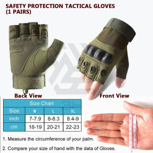 3H Sarung Tangan Motosikal Gloves Motorcycle Tactical Knuckle Protection Half Full Finger Cycling