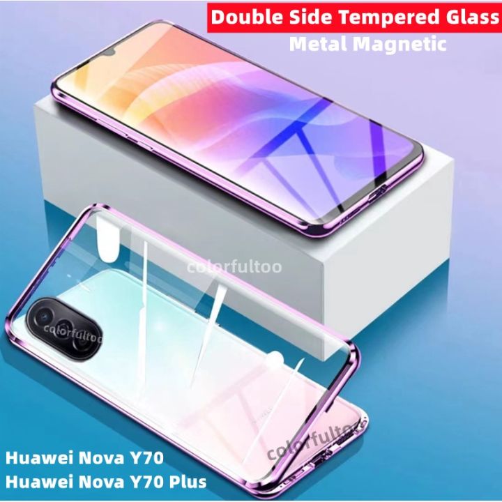 For Honor 90 5G Magnetic Adsorption 360° Protection Tempered Glass Case  Cover