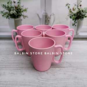promo 6 pcs cangkir semi melamin kapasitas 250 mili tebal kualitas food grade
