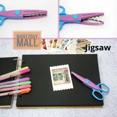 Kids Children Handmade Safety Paper Cut DIY Photo Album Scrapbook Art Plastic Lase Scissors Gunting Cutting Protection