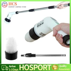 【HCS】 Electric Spin Scrubber Electric Spinning Brush Rechargeable Cordless Cleaning Brush Detachable Handle Handheld Wireless Scrubber for Car Sink Tubs