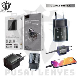LCH366 - Batok LENYES LCH-366 Kepala Charger Transparan PD 20W Fast Charging 3.0A Power Delivery Adaptor Port Type C Batok Casan